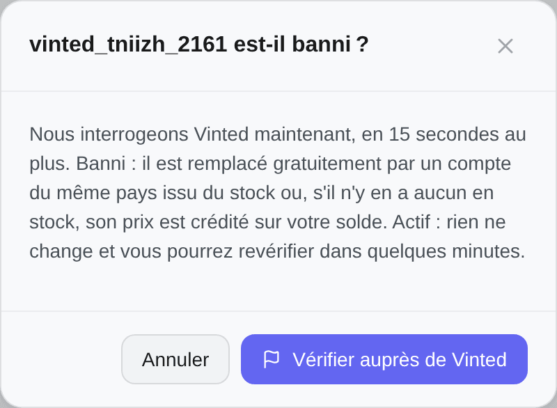Signaler un bannissement : Kops interroge Vinted avant que rien ne change