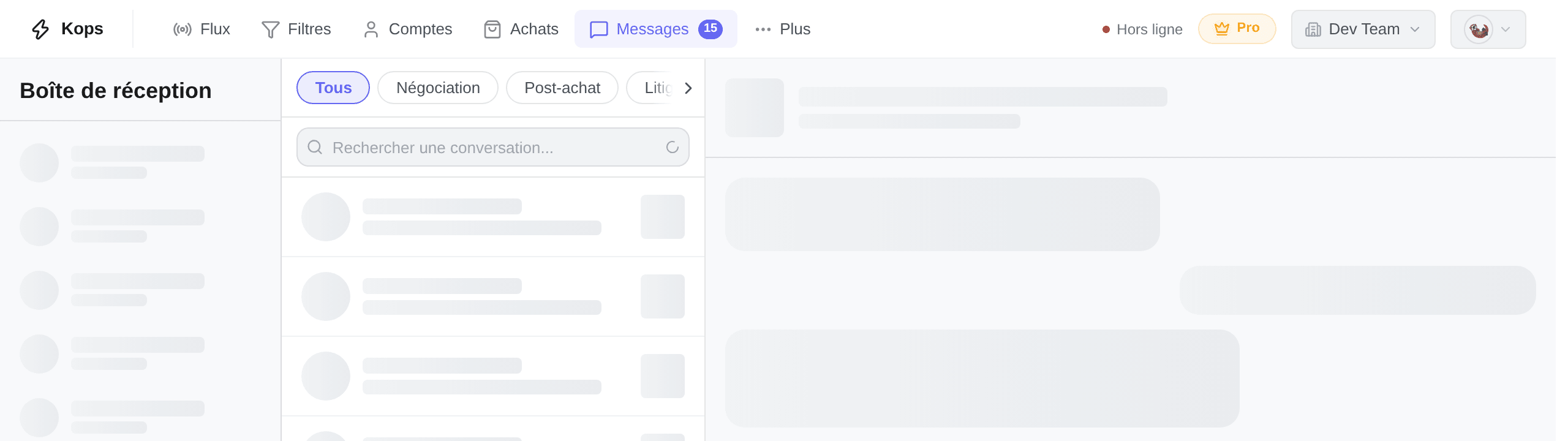 Une commande livrée : les lignes de narration de Vinted, sa carte verte à deux boutons, et le badge d'état dans l'en-tête