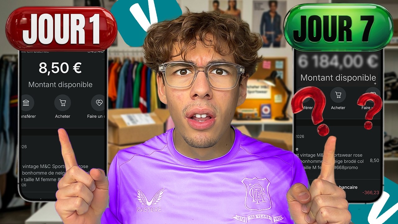 COMBIEN j'ai réellement gagné sur VINTED en 1 SEMAINE ? (vlog)